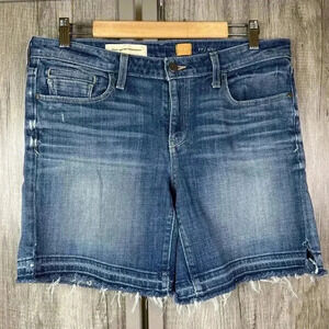 Pilcro Denim Shorts 30 Raw Hem Blue Color 7" Inseam Anthropologie